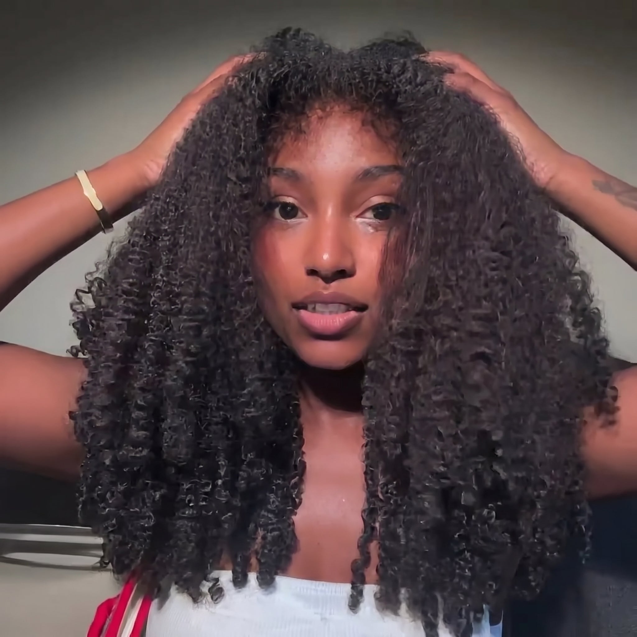 Authentic Kinky Curly Wig Effortless Melt HD Lace Gorgeous Natural Black Long Curly Hair with 4C Texture Edges - Rafarada