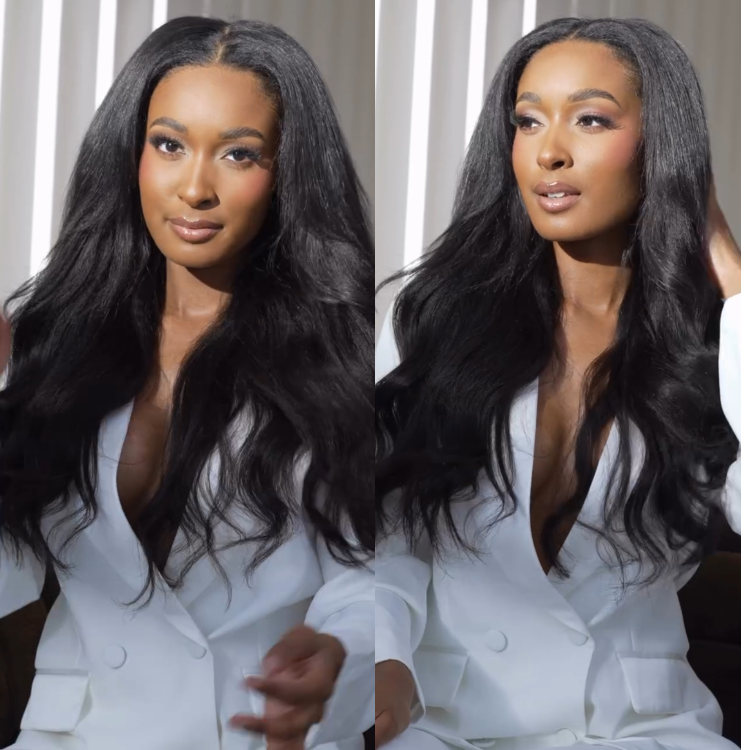 Raw Vietnamese Hair Kinky Straight Human Hair Wig HD Lace Front Wig Glueless Lace Wigs - Rafarada