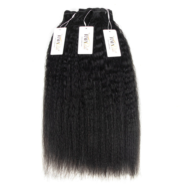 Kinky Straight Bundles 100% Human Virgin Hair Unprocessed Hair -Rafarada