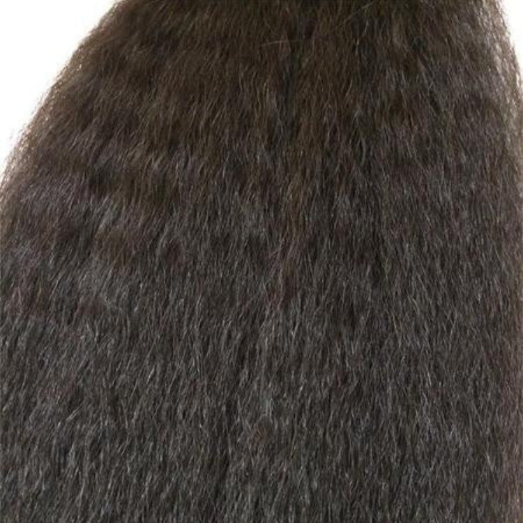 Kinky Straight Ponytail With Clip In Wrap-around Magic Velcro Human Hair - Rafarada