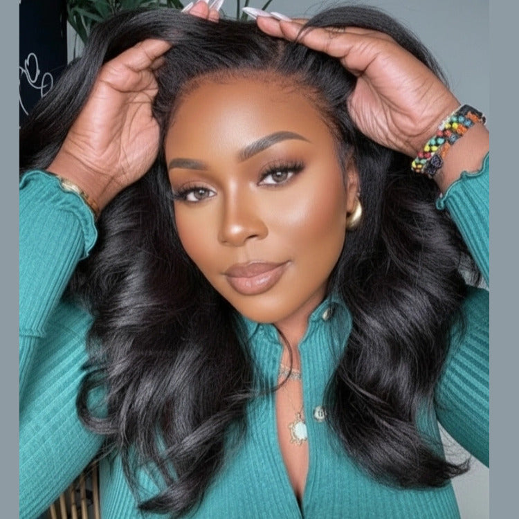 Raw Vietnamese Hair Kinky Straight Human Hair Wig HD Lace Front Wig Glueless Lace Wigs - Rafarada