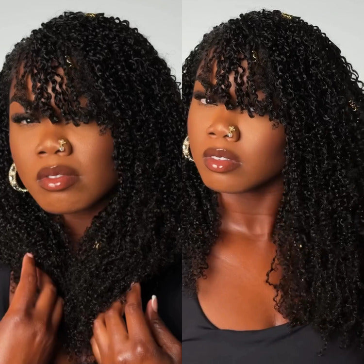 Skin Base Wig Twist Curls Human Hair Wig With Invisible Lace Human Hair Wigs - Rafarada