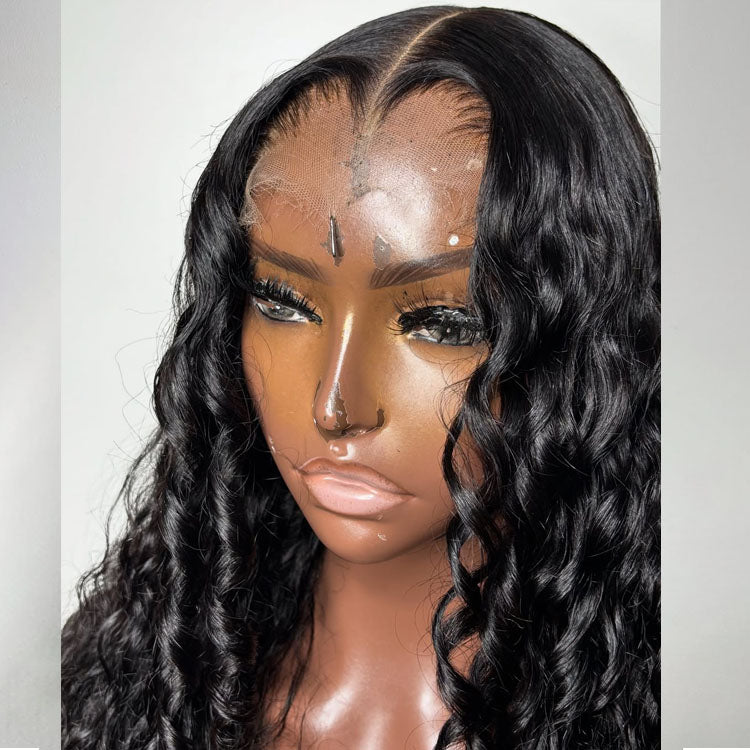Spiral Curl Front Lace Wig Glueless Lace Wigs Natural Human Hair Wigs - Rafarada