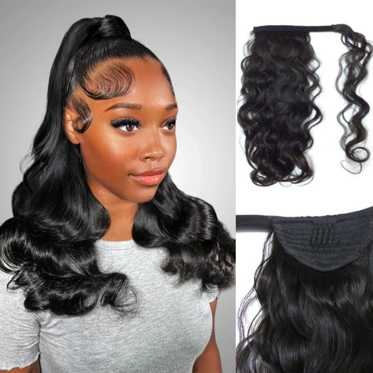 Raw Body Wave Clip In Ponytail Virgin Human Hair Extensions  - Rafarada