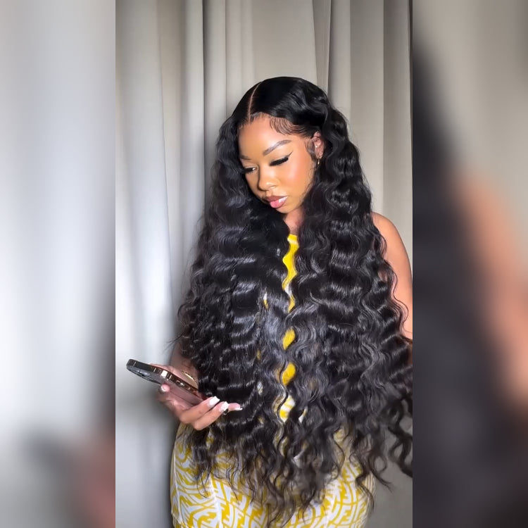 Glueless Wigs Loose Deep Wave Wig Virgin Human Hair 13x6 Transparent HD Lace Front Wig - Rafarada
