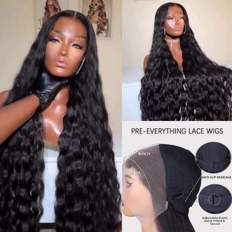 Long Hair Loose Deep Wave Pre Plucked Glueless Pre Bleached Human Hair Wig - Rafarada
