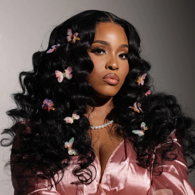 Loose Wave Brazilian Virgin Human Hair Pre plucked Lace Front Wigs Natural Black - Rafarada