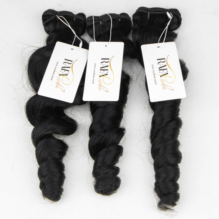 100% Human Hair French Loose Bundles Soft and Full Human Virgin Hair Extensions- Rafarada