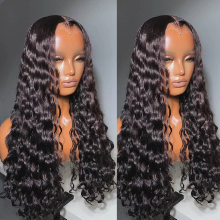 Wand Curls Loose Deep Wave Pre Plucked Hairline HD Lace Frontal Human Hair Wigs - Rafarada