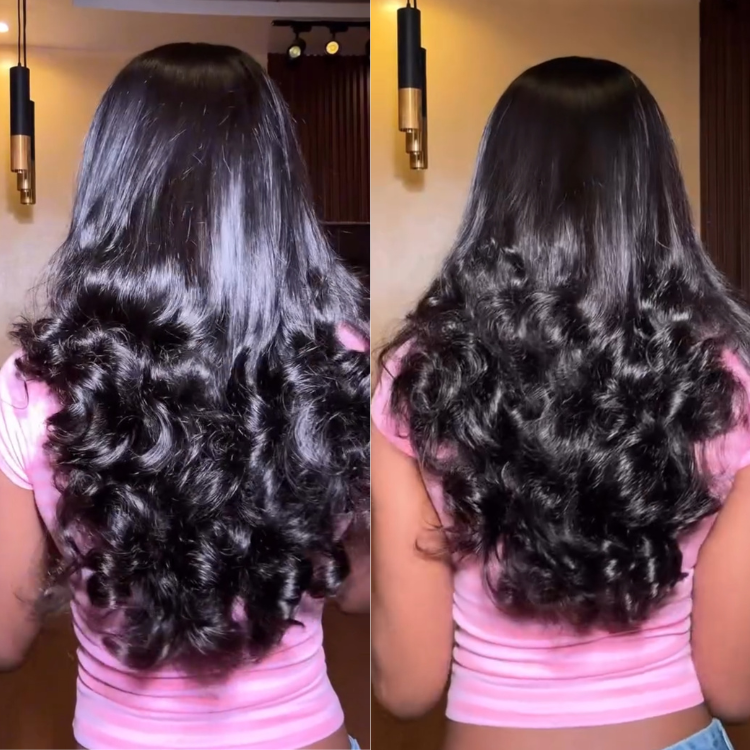 Raw Human Hair Loose Wave Lace Front Wigs End Curl Bob Hair for Black Women - Rafarada