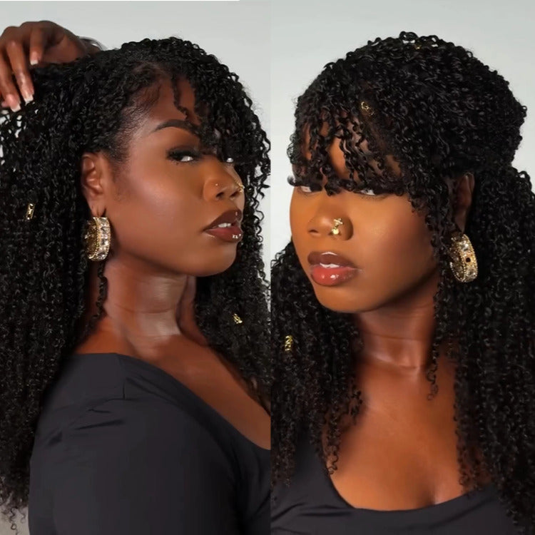 Skin Base Wig Twist Curls Human Hair Wig With Invisible Lace Human Hair Wigs - Rafarada