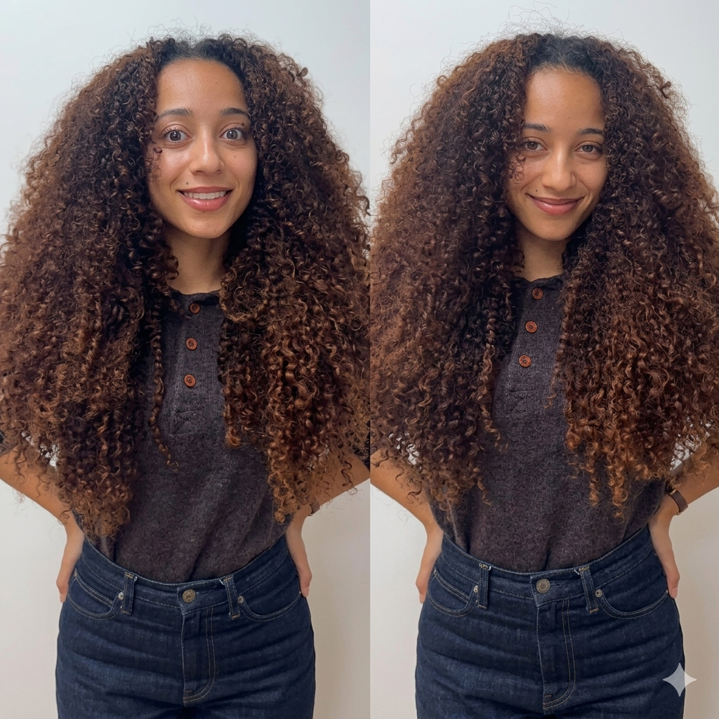 Kinky Coily Human Hair Wig Mixed Ombre Brown Color Curly Natural Hairstyle Wig - Rafarada