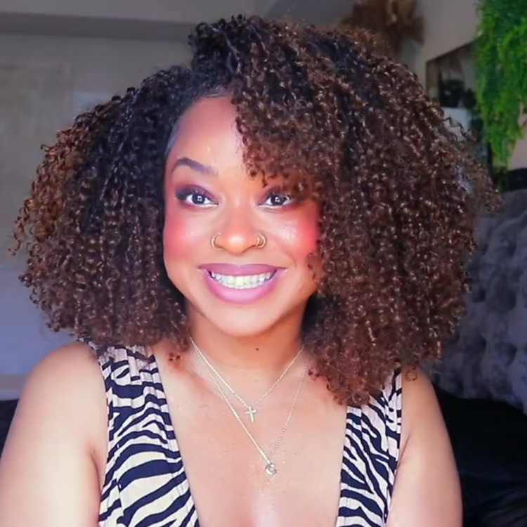 Ombre Brown Coily Curly Half Wig Throw and Go with Clips for Beginner Friendly - Rafarada