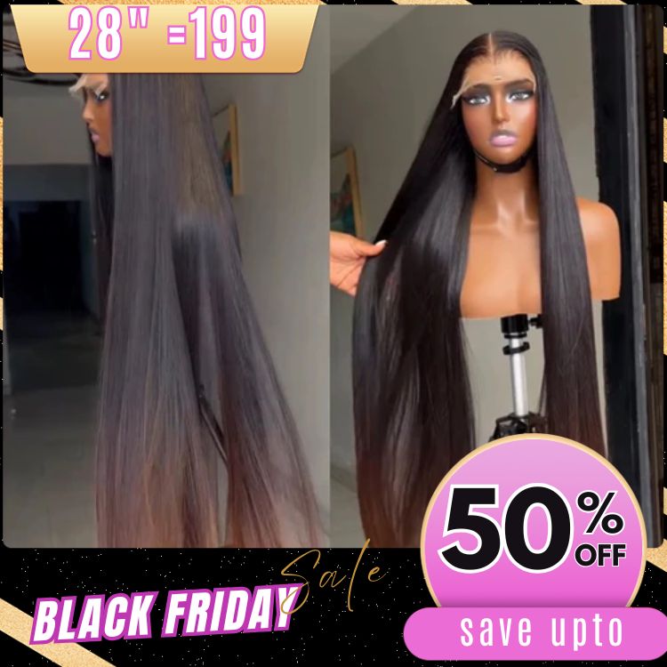 Straight Human Hair Ombre Brown Color Wig Pre Cut Glueless HD Lace Wig - Rafarada