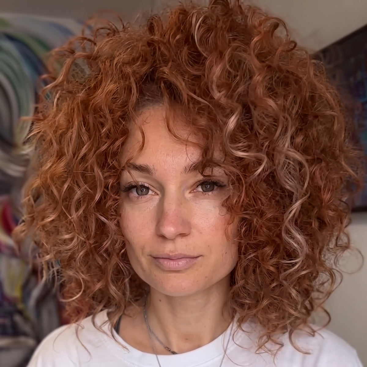 Orange With Blonde Color Natural Curly Wave Human Hair Drawstring Ponytail Hair Extensions - Rafarada