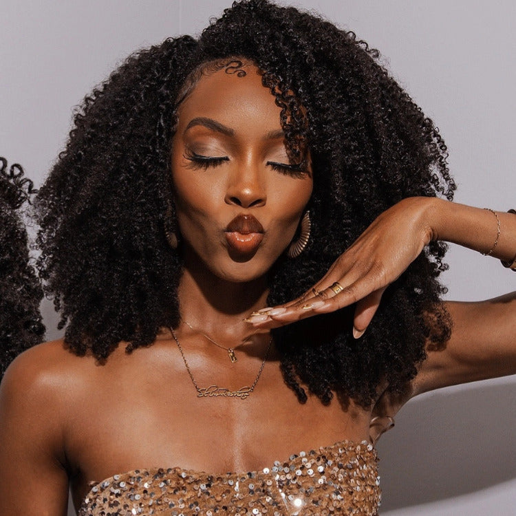 Afro Curly Twist Hair Wig Pre-plucked Short BOB Human Hair Wig HD Lace Front Wigs - Rafarada