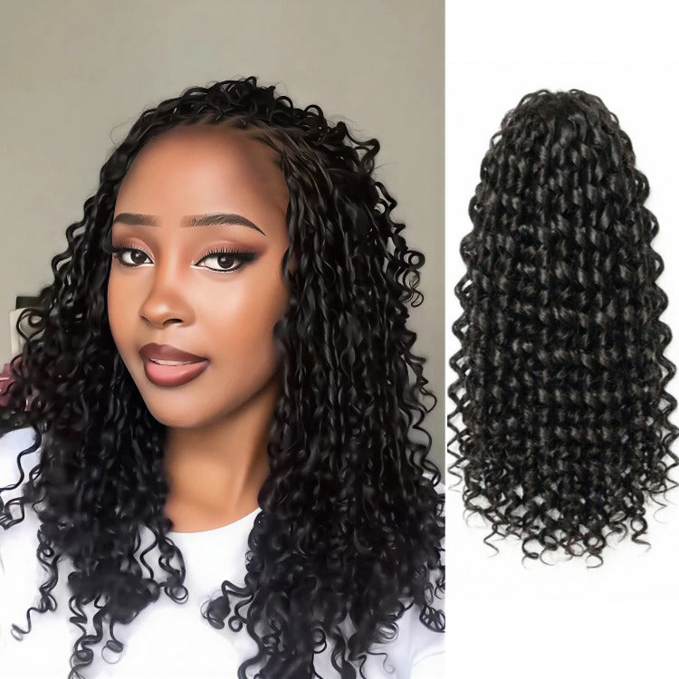 Pixie Curly Human Crochet Hair Extensions Natural Color Feather Crochet Hair- Rafarada