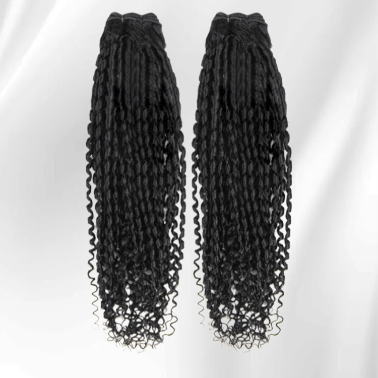 Pixie Curly Human Hair Bundles Natural Black Tight Defined Curls -Rafarada