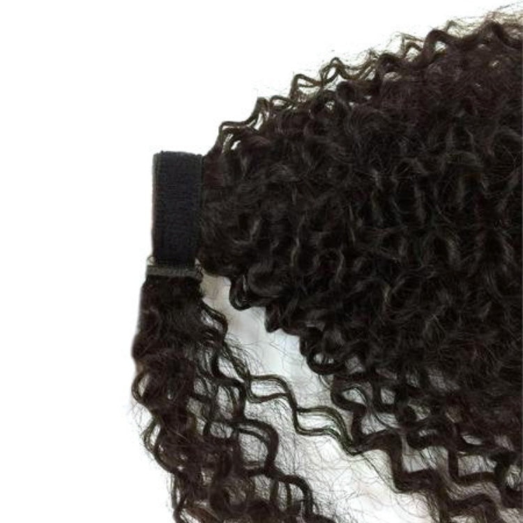 Kinky Curly Ponytail With Clip In 100% Human Hair Wrap-around Magic Velcro Ponytail Extension  - Rafarada