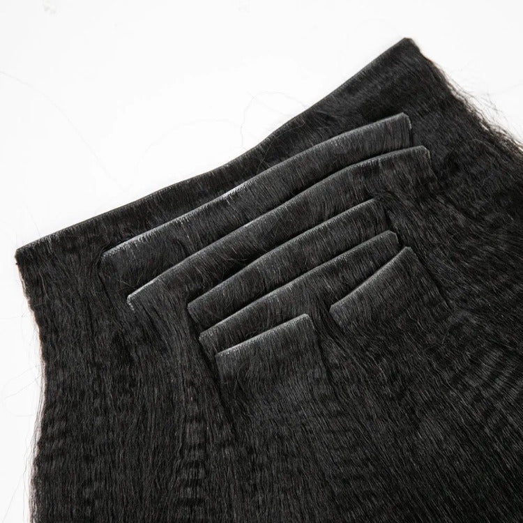 Afro Kinky Straight Clip-Ins 100% Human Hair Full & Thick- Rafarada