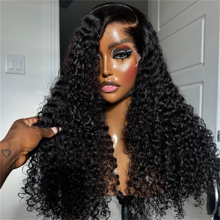 Burmese Curly Glueless Wig Bleached Knots 13x6 HD Lace Front Wear Go Wig - Rafarada