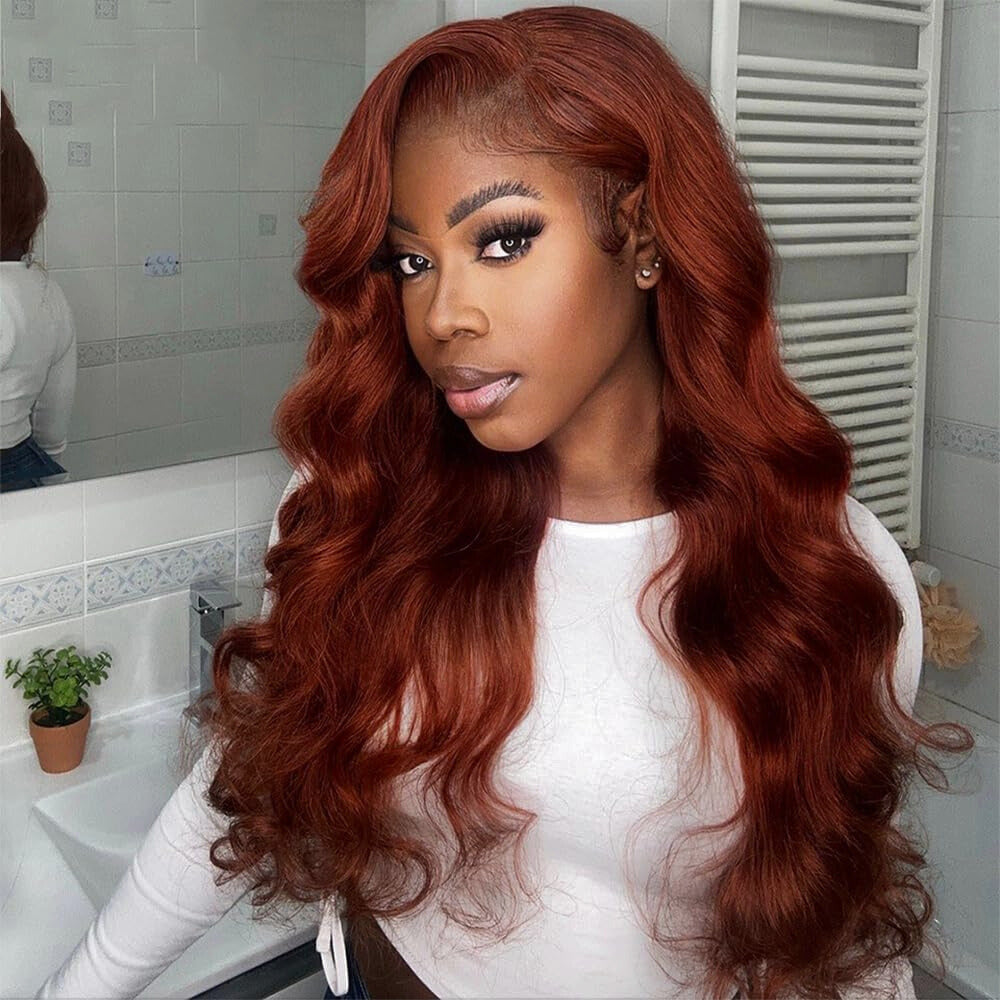 Red Brown Wig Collection | Straight Hair and Curl Looks 100% Human Wigs - Rafarada Hair