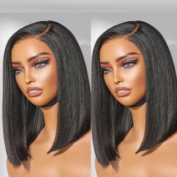 BOB Straight Human Hair Wig Glueless HD Lace Front Human Hair Wigs - Rafarada