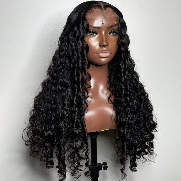 Spiral Curl Front Lace Wig Glueless Lace Wigs Natural Human Hair Wigs - Rafarada