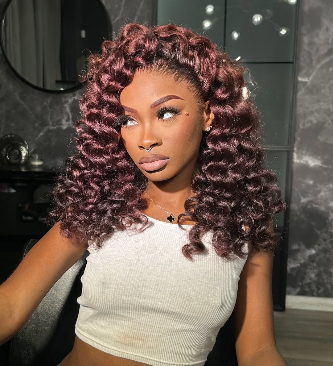 Wand Curl Lace Front Wigs Pre Cut HD Lace Nature Color & 99J Glueless Wig Natural Hairline - Rafarada