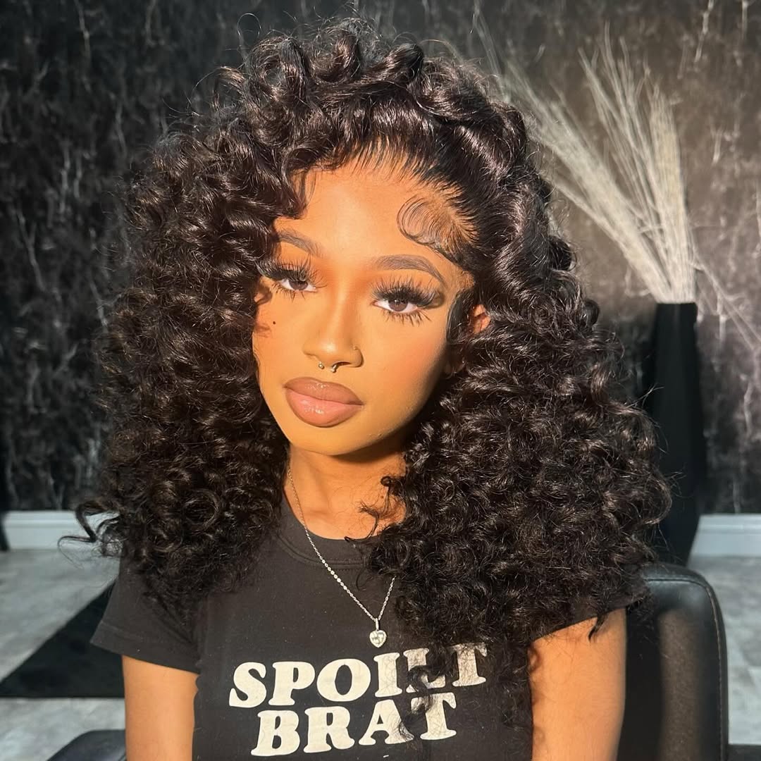 Wand Curl Lace Front Wigs Pre Cut HD Lace Nature Color & 99J Glueless Wig Natural Hairline - Rafarada