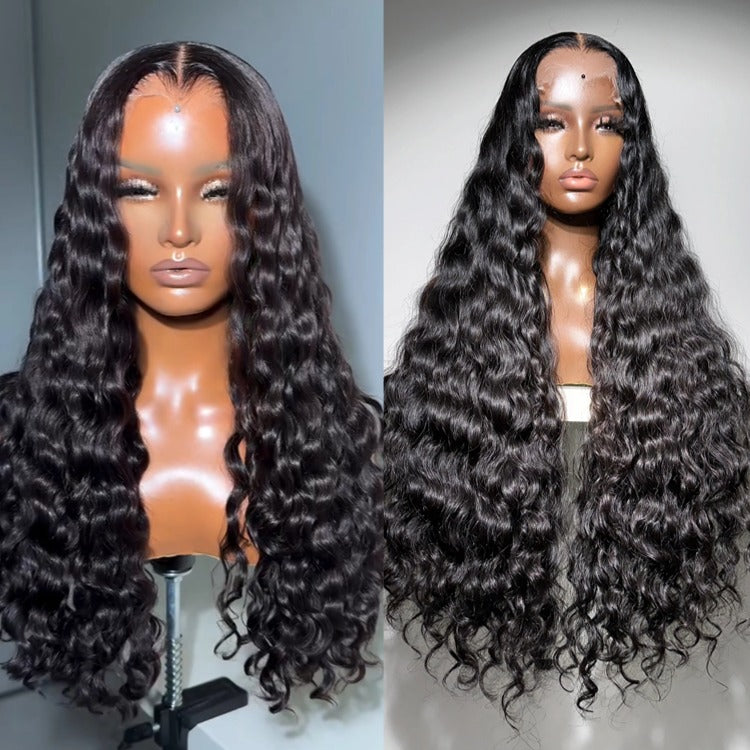 Wand Curls Loose Deep Wave Pre Plucked Hairline HD Lace Frontal Human Hair Wigs - Rafarada