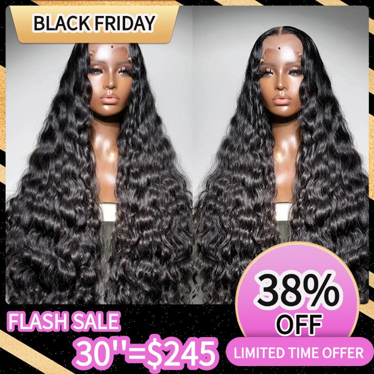 Wand Curls Loose Deep Wave Pre Plucked Hairline HD Lace Frontal Human Hair Wigs - Rafarada