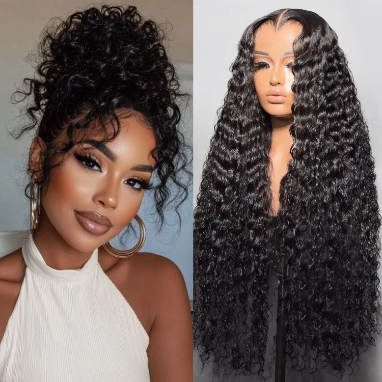 Natural Color Wig 24-30 Inch 100% Human Hair Water Wave & Body Wave Wig - Rafaradahair