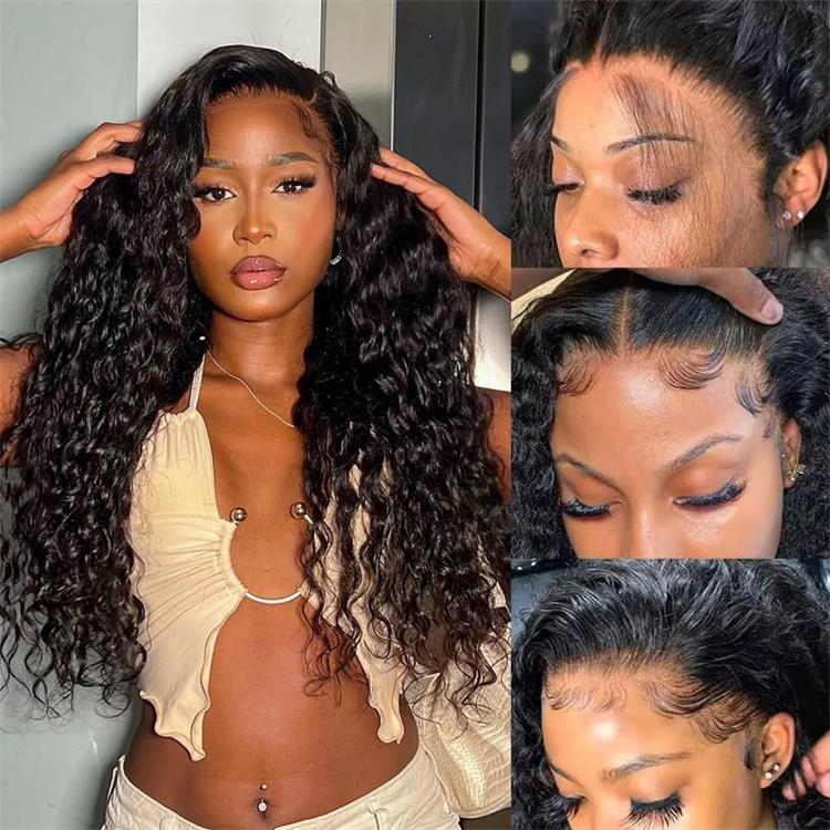 Water Wave Human Hair 13x4/6x4 Lace Front Wigs Easy To Wear HD Transparent Human Hair Wig- Rafarada