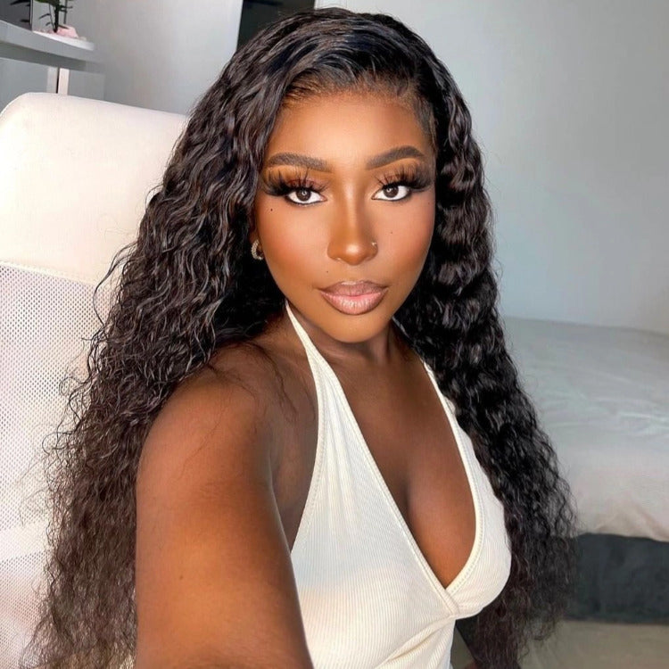 Water Wave Human Hair Wigs 4x4 Lace Closure Wig  Preplucked Wigs - Rafarada