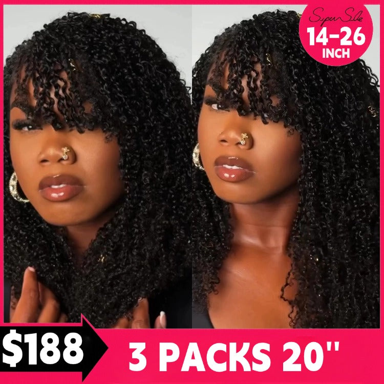 Yanky Twist Crochet Curls Human Hair Extension 100% Human Hair - Rafarada